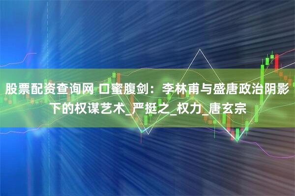 股票配资查询网 口蜜腹剑：李林甫与盛唐政治阴影下的权谋艺术_严挺之_权力_唐玄宗